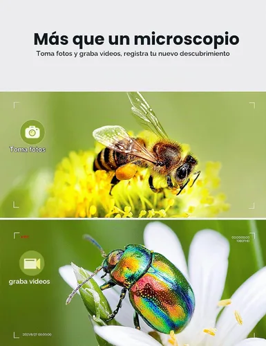 Vista 6 de Microscopio digital LCD de 7 pulgadas 1200X, microscopio Leipan de moneda de 12 MP con pantalla para adultos, microscopio de video 1080P con tarjeta