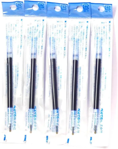 Vista 2 de Pentel Recambio de tinta azul de 0.04 pulgadas (XLR10-C), para bolígrafo de gel líquido EnerGel (BL60-C), 5 unidades en total (importación japonesa)