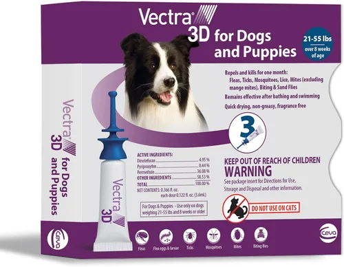 Vista 6 de Vectra 3D Prevención de pulgas y garrapatas para perros medianos 21-55