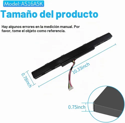 Vista 3 de AS16A5K AS16A8K 4ICR19/66 - Batería para Acer Aspire E15 E5-575 N16Q2 E5