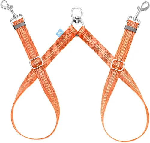Vista 13 de BAAPET Correa para perro de dos asas, asas acolchadas suaves dobles con correa de control de tráfico para perros pequeños, medianos o grandes