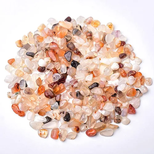 Vista 9 de Halatool Guijarros de cristal de 1 libra, 0.27 a 0.79 pulgadas, guijarros naturales para paisajismo, grava para acuario, piedra pulida decorativa