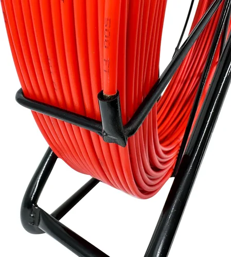 Vista 5 de Varilla de extractor de cinta de pescado continua de 4.5MM 350FT de conducto de fibra de vidrio con soporte de carrete de acero