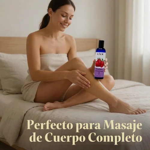 Vista 3 de Aceite de masaje con sabor a fresa con vitamina E natural, aceite corporal comestible cálido para masaje de parejas, suave de larga duración, aceite