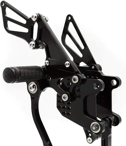 Vista 5 de FXCNC Juego de clavijas traseras CNC Billet para motocicleta, reposapiés totalmente ajustables, compatibles con Ninja ZX10R ZX-10R ZX1000 2006 2007