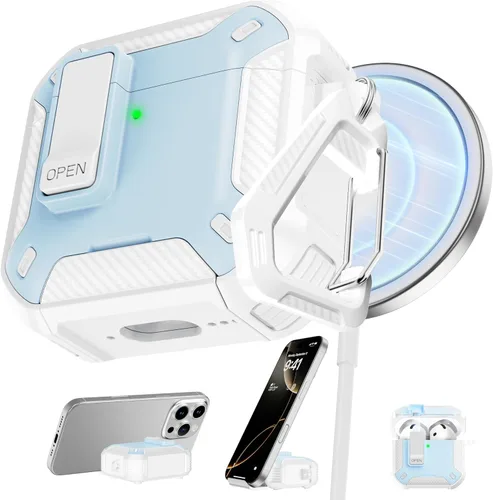 Vista 12 de RFUNGUANGO Fundas protectoras para Airpods de 2ª y 1ª generación, color 2º -Blanco