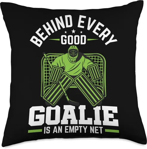 Vista 5 de Ice Hockey Gifts for Players Fans Coaches Coaches Máscara de portero, traje de jugador para almohada de portero de hockey sobre hielo, 16 x 16