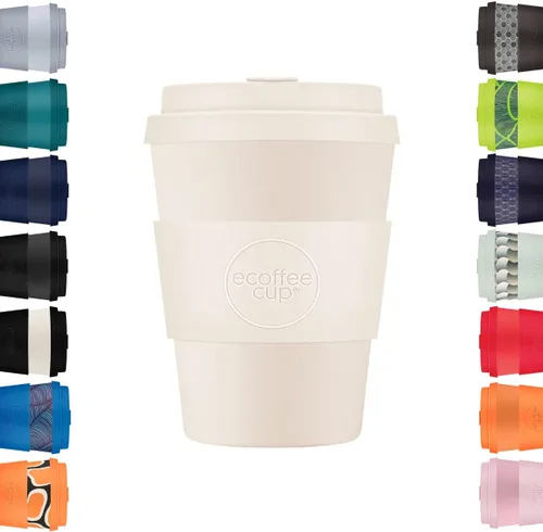 Vista 14 de Ecoffee Cup Taza de café reutilizable de 12 onzas (11.8 fl oz) – Taza de viaje a base de plantas PLA con tapa de silicona, sin melamina y apta
