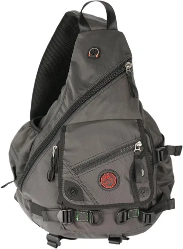 Vista 2 de bolso bandolera grande, mochila para portátil, bolso de mensajero cruzado, mochila de viaje para el hombro (A-Negro)