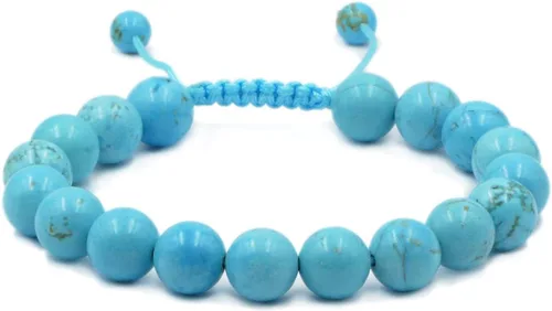 Vista 31 de AD Beads - Pulseras de gemas naturales de 0.39 pulgadas, cristales de sanación, macramé ajustable de 7 a 9 pulgadas