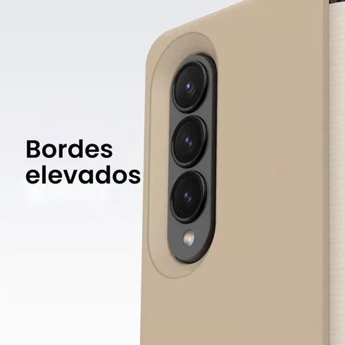 Vista 6 de OtterBox Symmetry Flex Series - Funda para Samsung Z FOLD4, diseño de Don't Even CHAI (marrón)