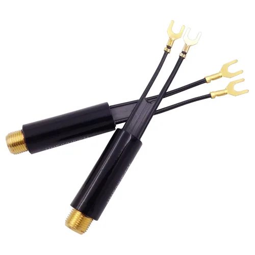 Vista 6 de Transformador a juego, paquete de 3 unidades, chapado en oro, adaptador de 75 ohmios a 300 ohmios, convertidor de transformador balun UHF / VHF / FM