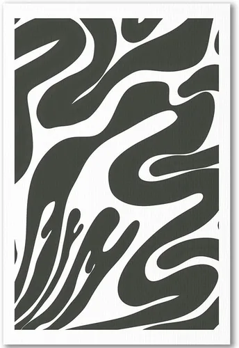 Vista 16 de Arte de pared retro hipster – Arte extraño en blanco y negro de los años 70 con ojos femeninos y labios – Impresión abstracta preppy – Decoración