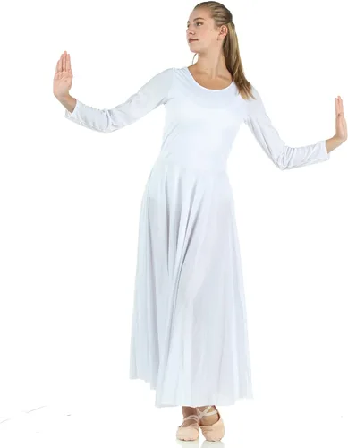 Vista 3 de Danzcue Vestido de baile de manga larga de longitud completa para mujer