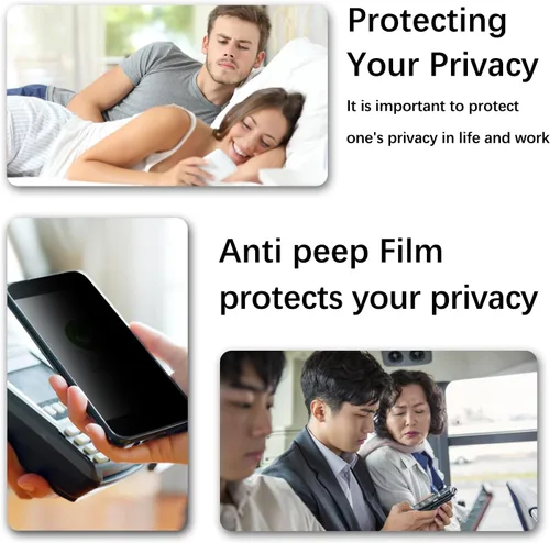 Vista 6 de Protector de pantalla de privacidad para iPhone SE 3/SE 2022/SE 2/SE 2020/8/7 Vidrio templado antiespía, antiespía, antiarañazos, sin burbujas