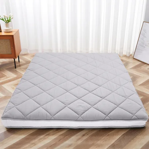 Vista 11 de Colchón de Piso Japonés - Futón de Tamaño Individual Plegable Extra Grueso - Almohadilla de Espuma Viscoelástica para Dormir para Adultos - Tatami