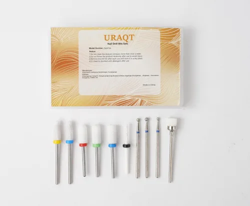 Vista 8 de URAQT Juego de brocas de cerámica para uñas, 10 piezas de brocas eléctricas de 3/32 pulgadas, brocas profesionales para pulir cutículas para uñas