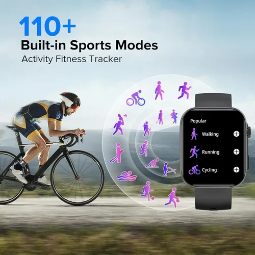 Vista 6 de Relojes inteligentes para hombres y mujeres, hacer/responder llamadas, pantalla HD de 2.01 pulgadas con más de 260 caras de reloj, monitor