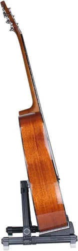 Vista 5 de ENO MUSIC Folding Stand Alumium Alloy Frame Universal Acoustic, Suitable for Electric Guitars, Bass Guitars (Black)