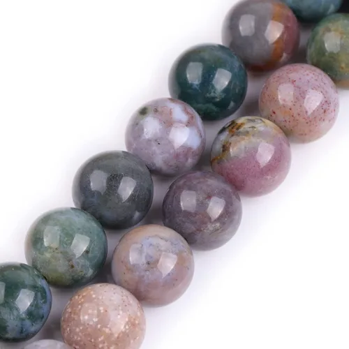 Vista 119 de GEM-Inside - 95 cuentas AA color morado oscuro de amatista de 15 pulgadas por hebra con agujero, piedras preciosas naturales y cuentas de cristal