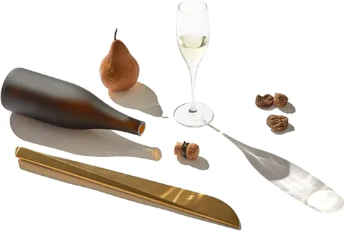 Vista 5 de RBT Sable de champán prémium para reventar botellas sin esfuerzo, elegante herramienta de sabrage, 3.94 x 17.72 pulgadas