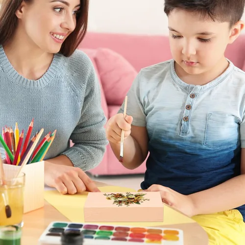 Vista 6 de Paquete de 20 bloques de madera de 3 x 5 pulgadas para manualidades, tablero rectangular de madera de 5 x 3 x 1 pulgadas para manualidades, tallado