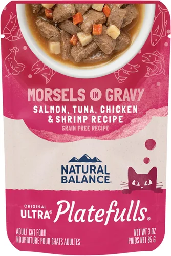 Vista 9 de Natural Balance - Comida húmeda para gatos adultos de interior, sin grano, fórmula Original Ultra Platefulls, receta de pollo y hígado de pollo