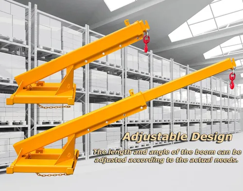 Vista 3 de INTSUPERMAI Accesorio ajustable para grúa móvil para carretilla elevadora con gancho de brazo de horca de elevación de truss para equipo de fijación
