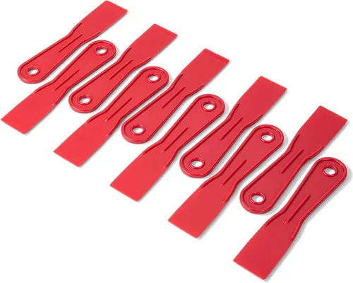 Vista 16 de Bates - Juego de 6 cuchillos de masilla de plástico, raspador de pintura, herramienta de spackle y esparcidor para reparación de raspado de Rojo