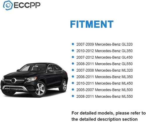 Vista 2 de ECCPP Amortiguador de choque de aire con resorte de suspensión neumática, 1 unidad, ajuste frontal para 2007-2009 para Mercedes-Benz GL320/2010-2012