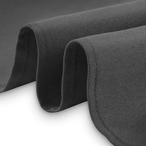 Vista 3 de Lann's Linens - Mantel rectangular de tela de poliéster de primera calidad para bodas, banquetes y restaurantes Gris Oscuro