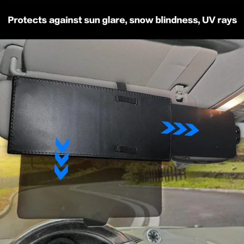 Vista 4 de Extensor de visera de automóvil, parasol para parabrisas y ventana lateral, extensor de parasol antirreflejo para el asiento delantero del conductor