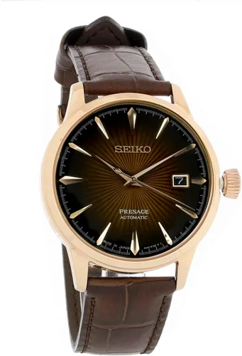 Vista 8 de SEIKO Reloj Automático para Hombre - Presage Cocktail Time - Esfera con Numeración Dorada y Calendario con Fecha, Resistente al Agua 50m