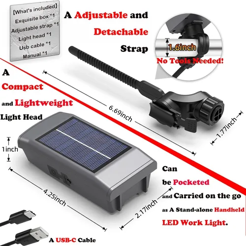 Vista 3 de Luces solares/USB-C para parrilla al aire libre