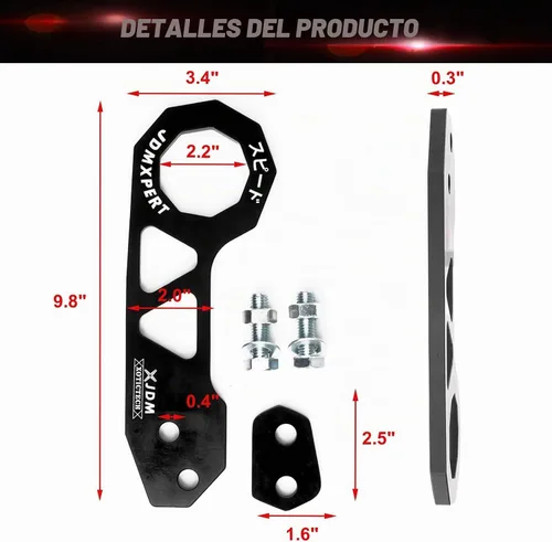 Vista 2 de x xotic tech Kit de Gancho de Remolque Trasero JDM de Aluminio Automático Estilo Racing Anillo de Remolque Trailer Decoración Accesorios
