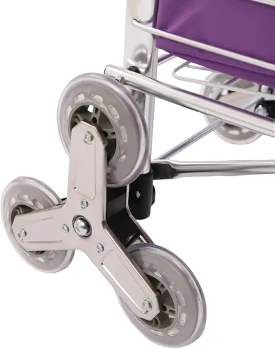 Vista 7 de Carrito de compras plegable, gran capacidad, aluminio y acero inoxidable para comestibles, lavandería, garaje