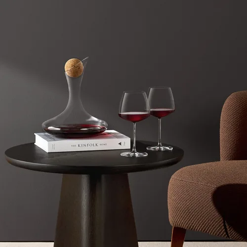Vista 3 de NUDE Mirage - Juego de copas de vino de cristal rojo y blanco, cristal sin plomo, copas de tallo únicas, copas de vino, juego de 2 Mirage (26.75 Oz)