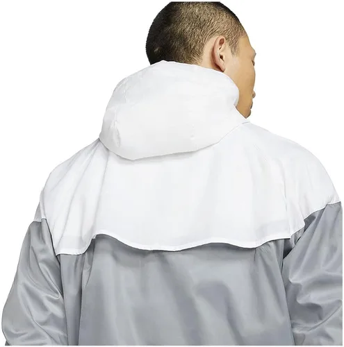 Vista 6 de Nike Sportswear Windrunner - Chaqueta cortavientos para hombre, Gris humoBlancoGris humoNegro