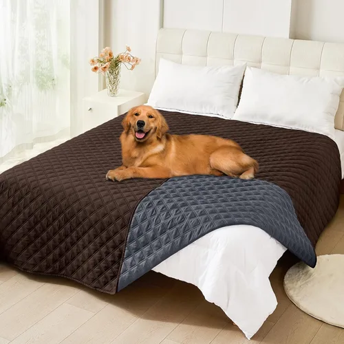 Vista 74 de Smiry Funda Impermeable para Cama de Perro Manta para Mascotas, Manta Suave y Lavable para Perros para Muebles Cama Sofá Sofá Reversible, a Cuadros