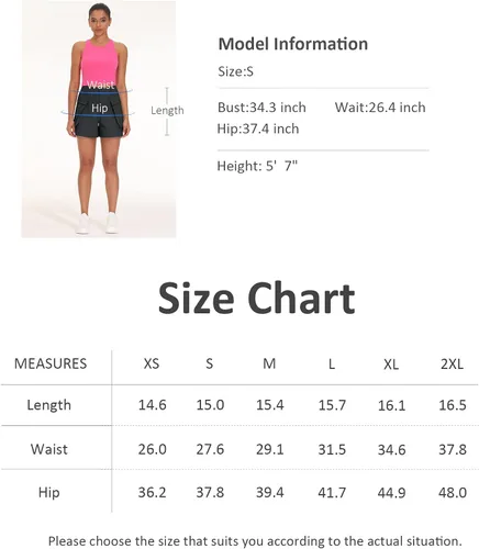 Vista 7 de THE GYM PEOPLE Pantalones cortos de senderismo para mujer, cintura alta, elásticos, pantalones cortos de entrenamiento al aire libre con bolsillos
