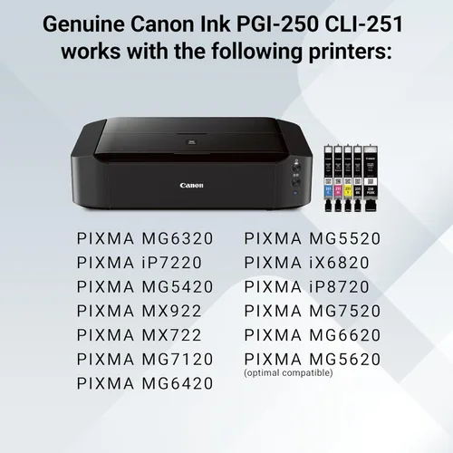 Vista 6 de Canon PGI-250/CLI-251 Paquete Amazon de 5 colores, (paquete de 2)