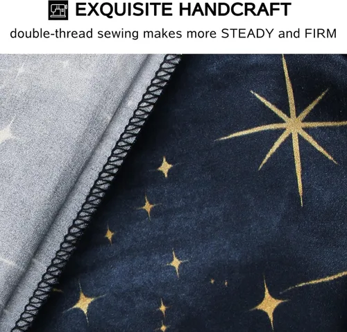 Vista 5 de MANSPHIL Paquete de 2 fundas de almohada de seda Queen con patrón de estrellas negras, seda de grado 6A 22 momme 100% seda de morera real, funda