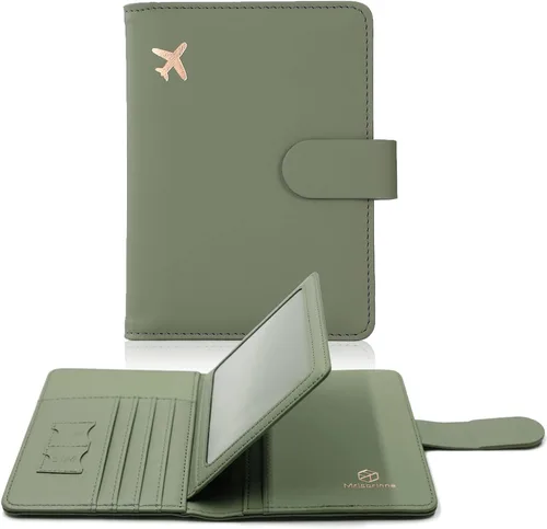 Vista 44 de Melsbrinna - Funda para pasaporte, ranuras para tarjetas, bonita funda para pasaporte para mujeres/hombres, resistente al agua con bloqueo RFID