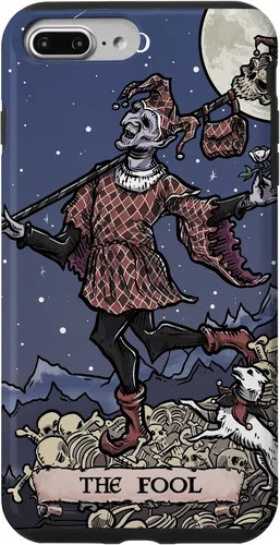 Vista 12 de The Fool Tarot Card Halloween Court Jester Spooky Gothic Case for iPhone 17