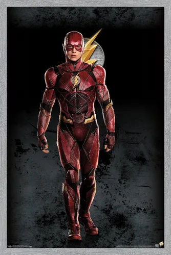Vista 12 de Trends International Película de DC Comics - Liga de la Justicia - Póster de pared The Flash, 14.725 x 22.375 pulgadas, versión enmarcada de madera