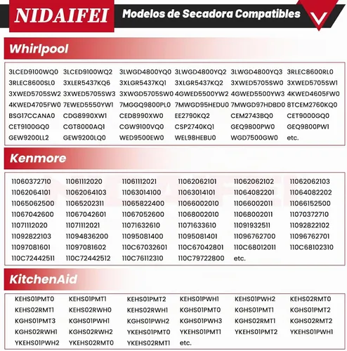 Vista 9 de 4392067 Kit de reparación de secadora para Kenmore Maytag
