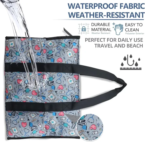 Vista 5 de ABAMERICA Nurse Bags for Work Nursing Bag Multiple Pockets Waterproof Organizing Zip Top Clinical Bag for Nursing Students