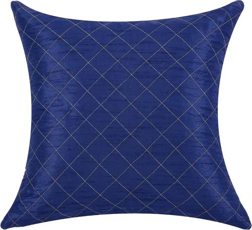 Vista 3 de Almohadas bordadas de 12 x 12 pulgadas, fundas de almohada pequeñas decorativas para sofá, fundas de almohada azules, paquete de 2, almohadas