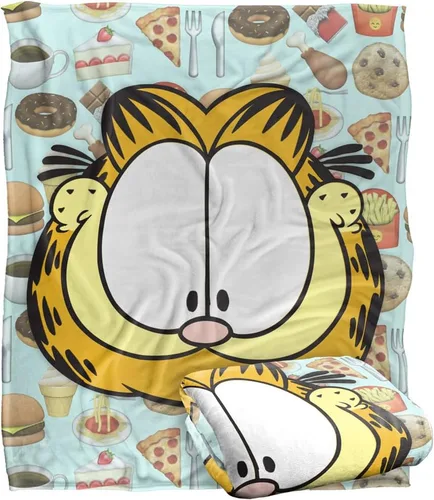 Vista 8 de Garfield - Manta de 36 x 58 pulgadas, comida para gatos sedosa al tacto súper suave