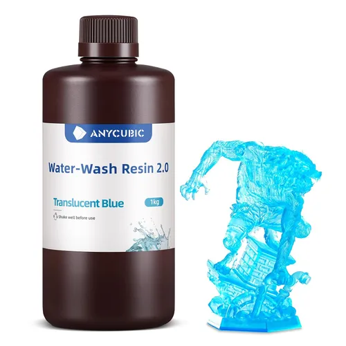 Vista 26 de ANYCUBIC Resina de impresora 3D lavable al agua 2.0, resina 3D de alta precisión de 405 nm, resina de fotopolímero de baja contracción para Gris